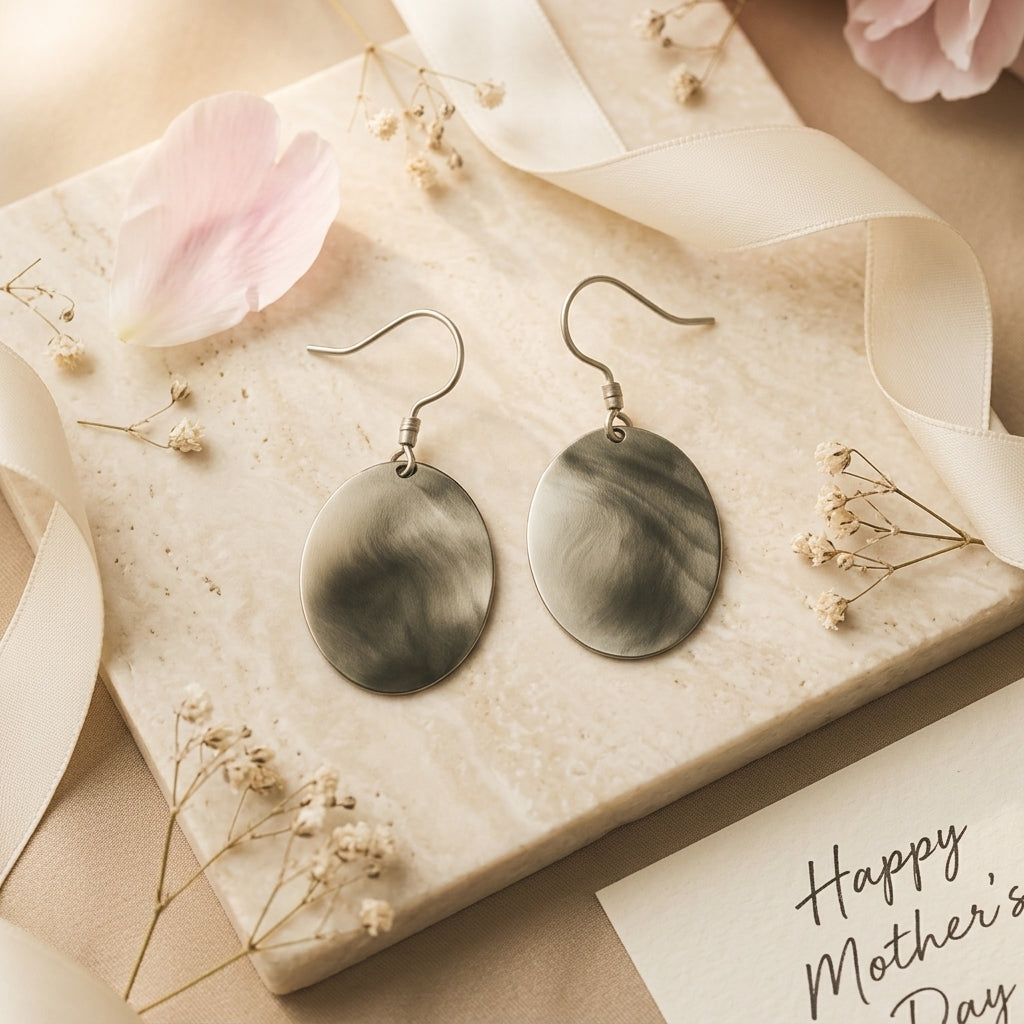 Black Lip Shell Earrings