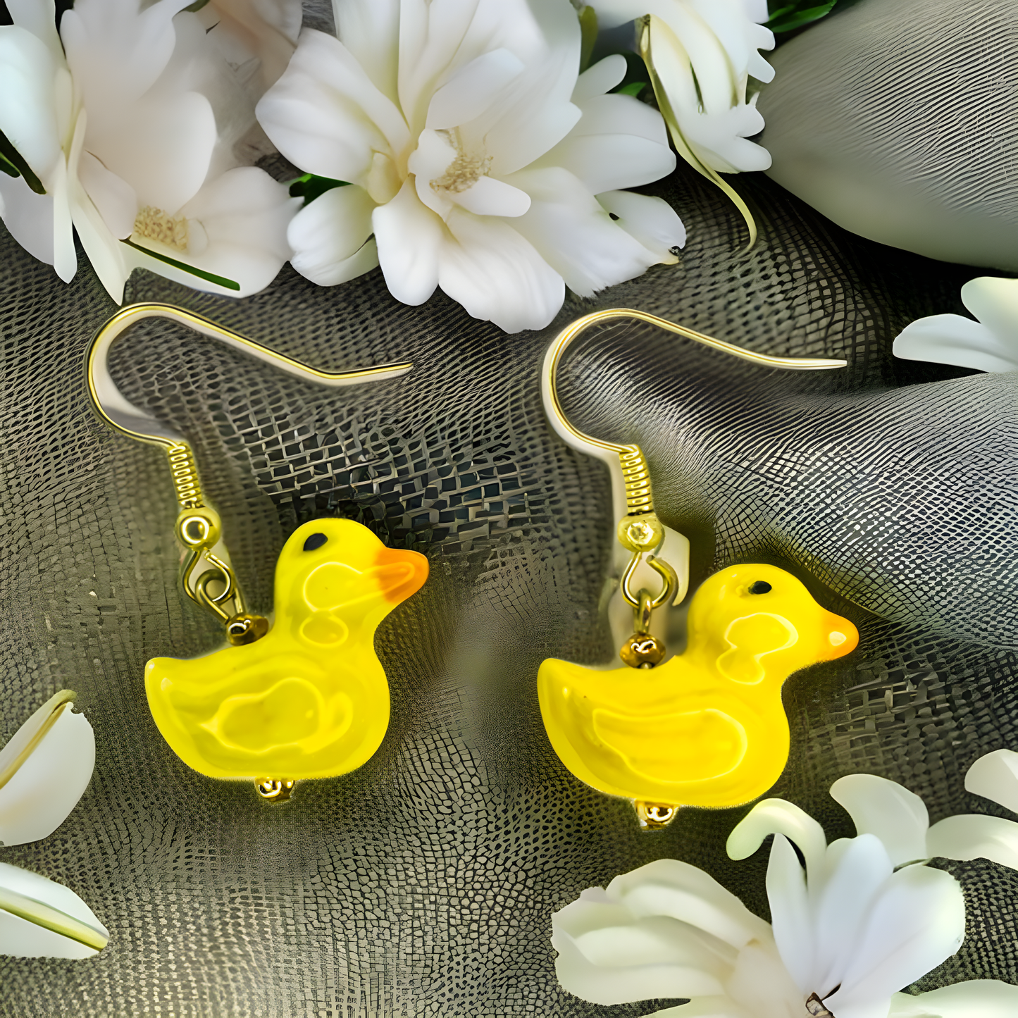 Yellow Rubber Ducky Earrings