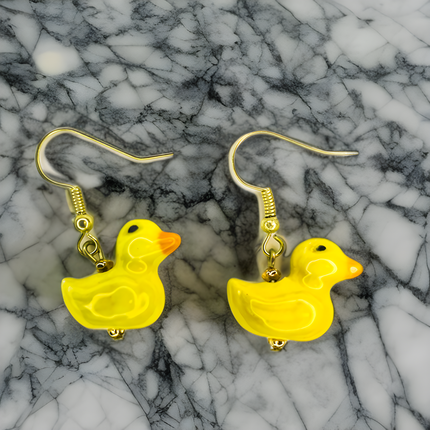 Yellow Rubber Ducky Earrings