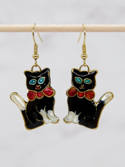 Ebony the Cat Earrings