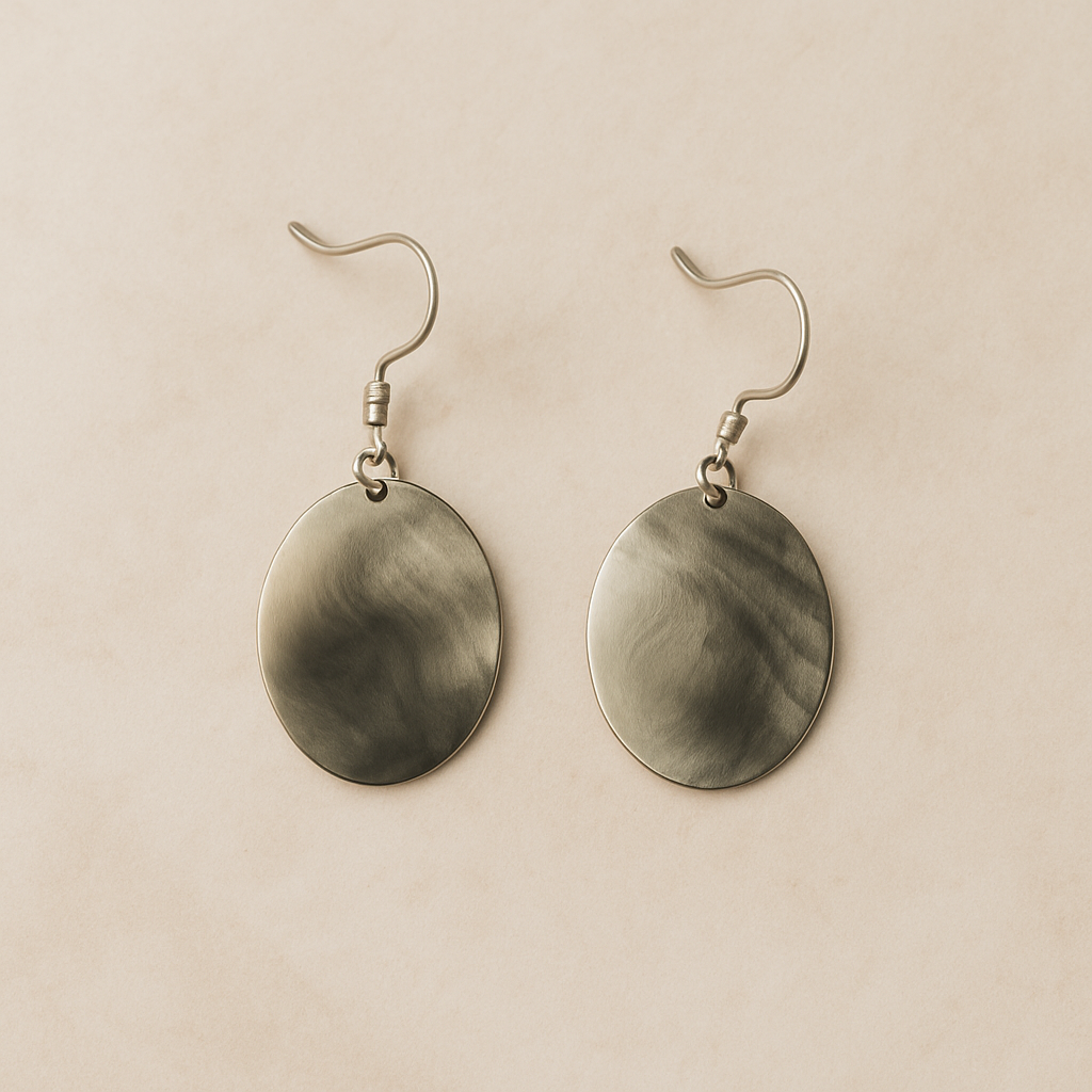 Black Lip Shell Earrings