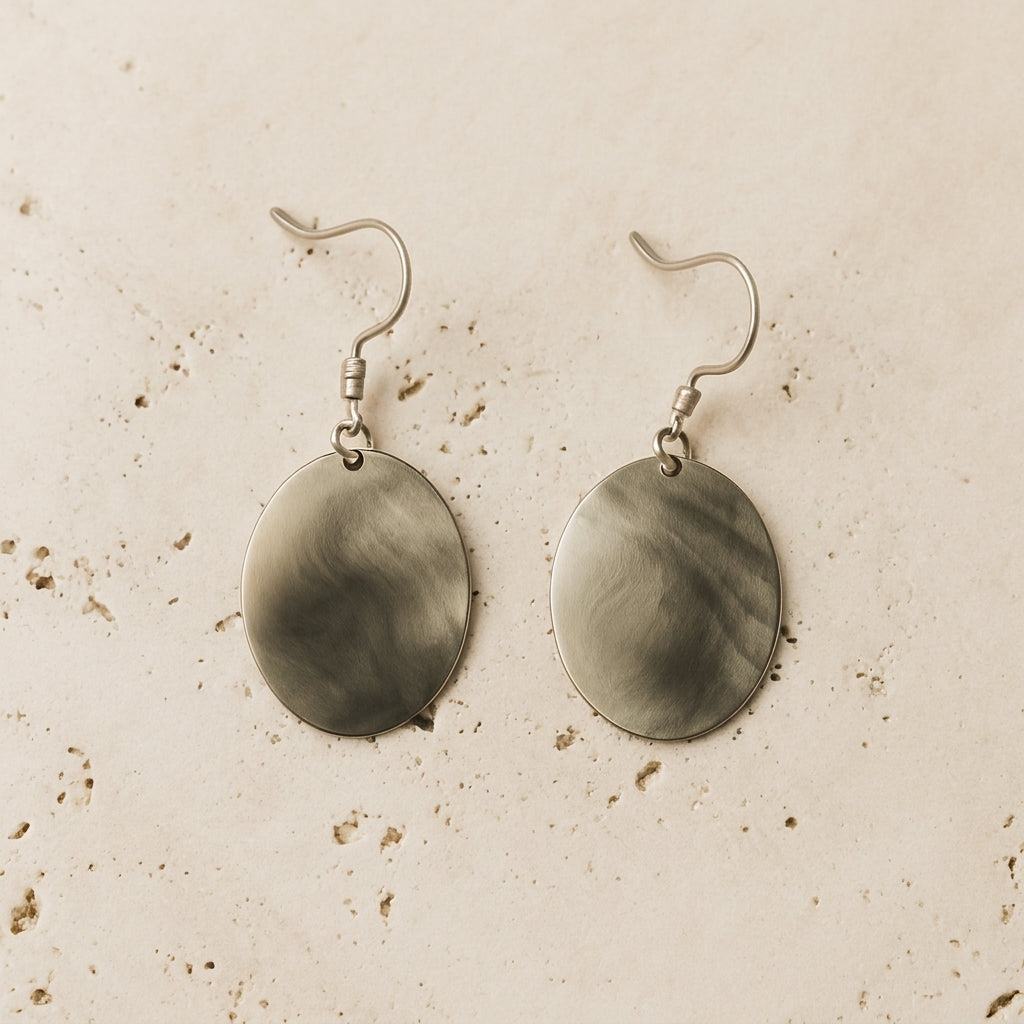 Black Lip Shell Earrings