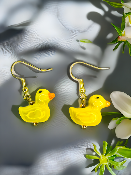 Yellow Rubber Ducky Earrings