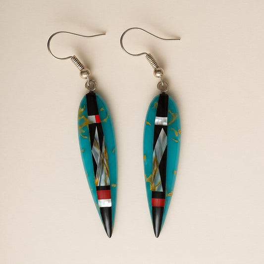 Mother of Pearl Feather Earrings
