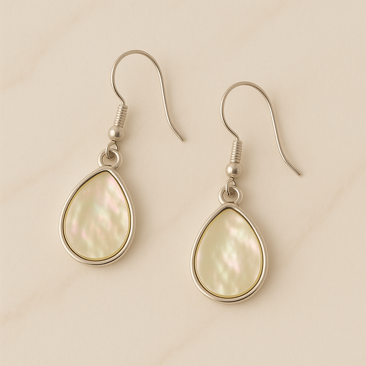 Mother of Pearl Teardrop Earrings
