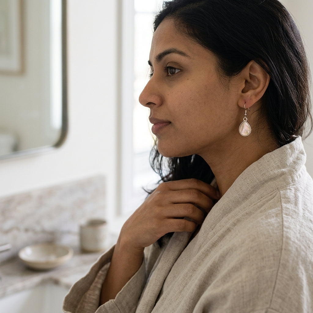 Mother of Pearl Teardrop Earrings