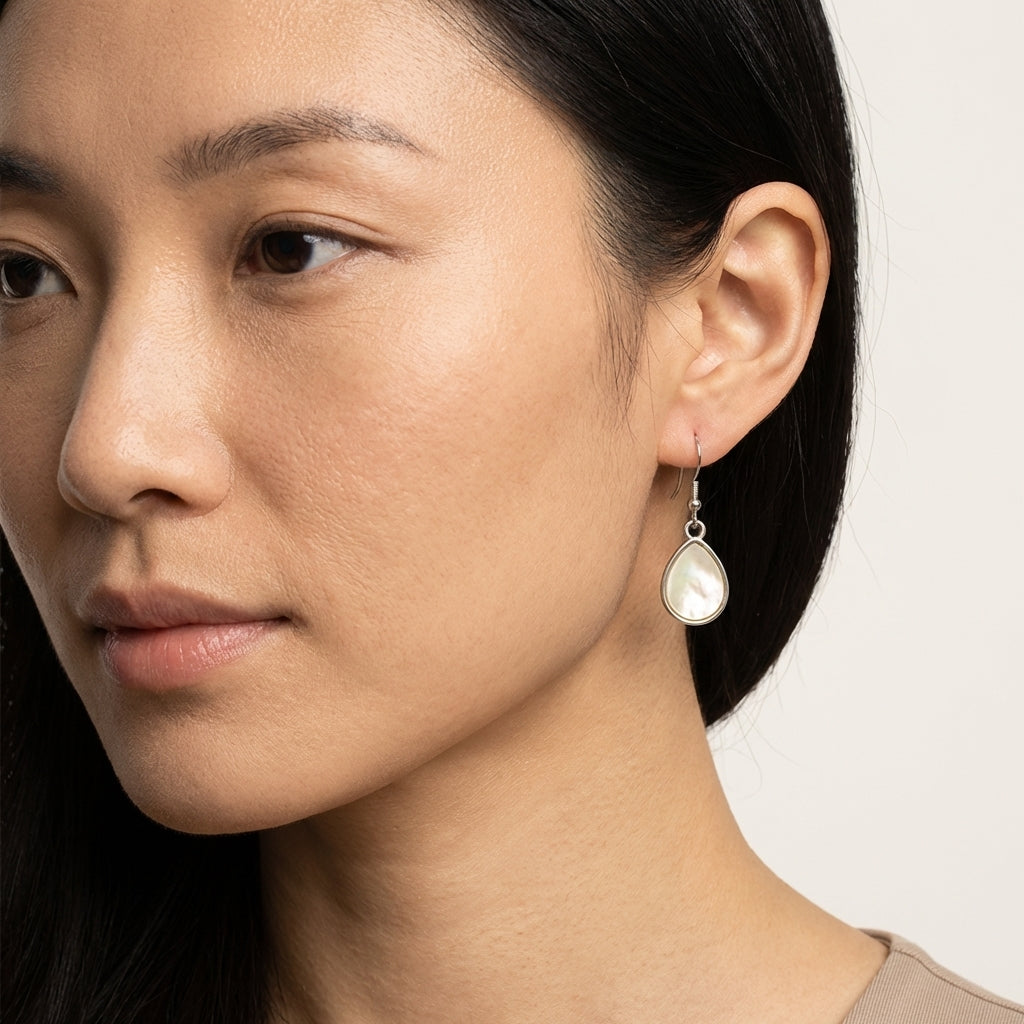 Mother of Pearl Teardrop Earrings