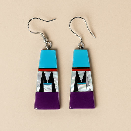 Mother of Pearl Trapezoid Southwestern Earrings