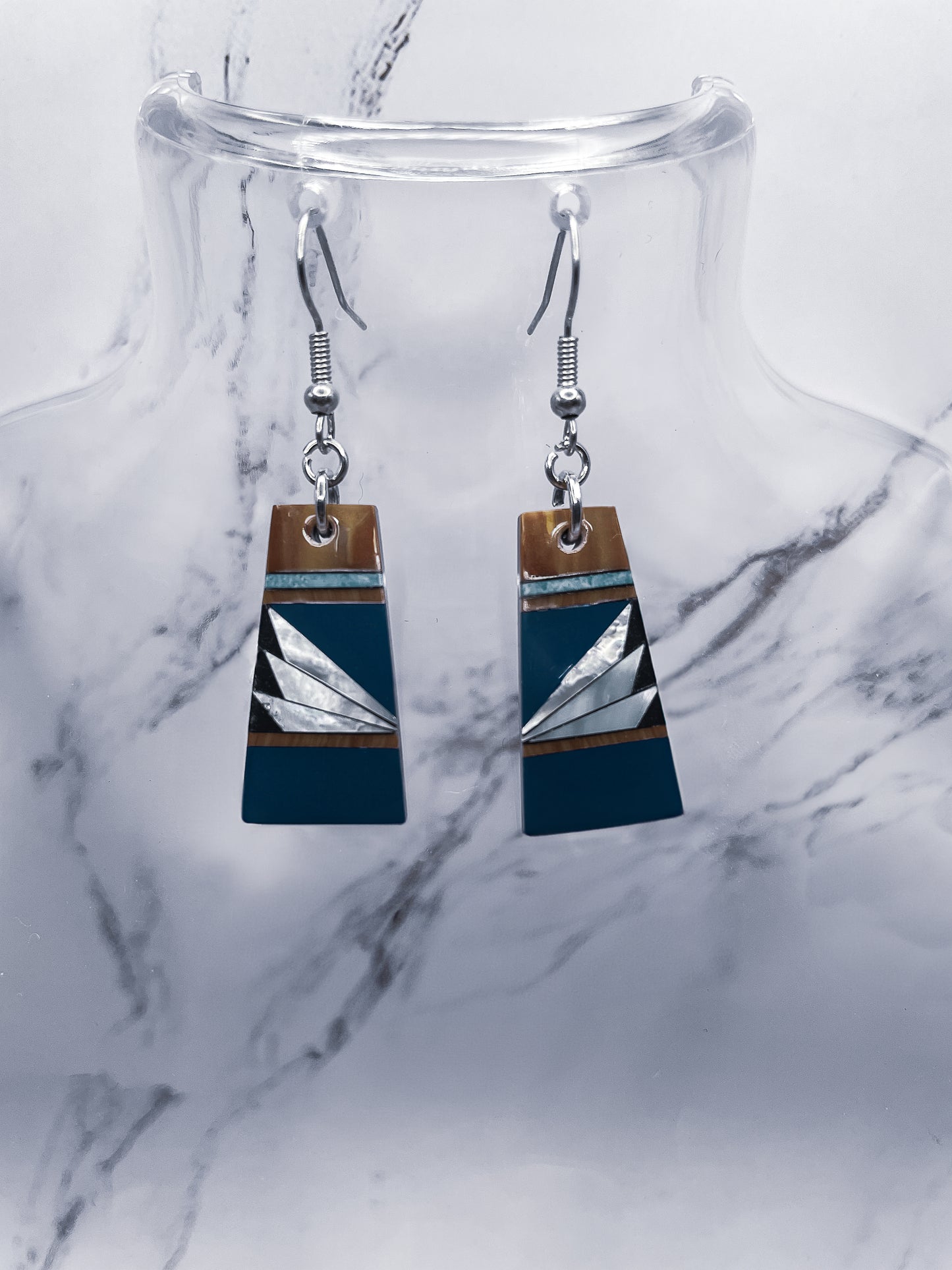 Native American Inspired Inlaid Earrings