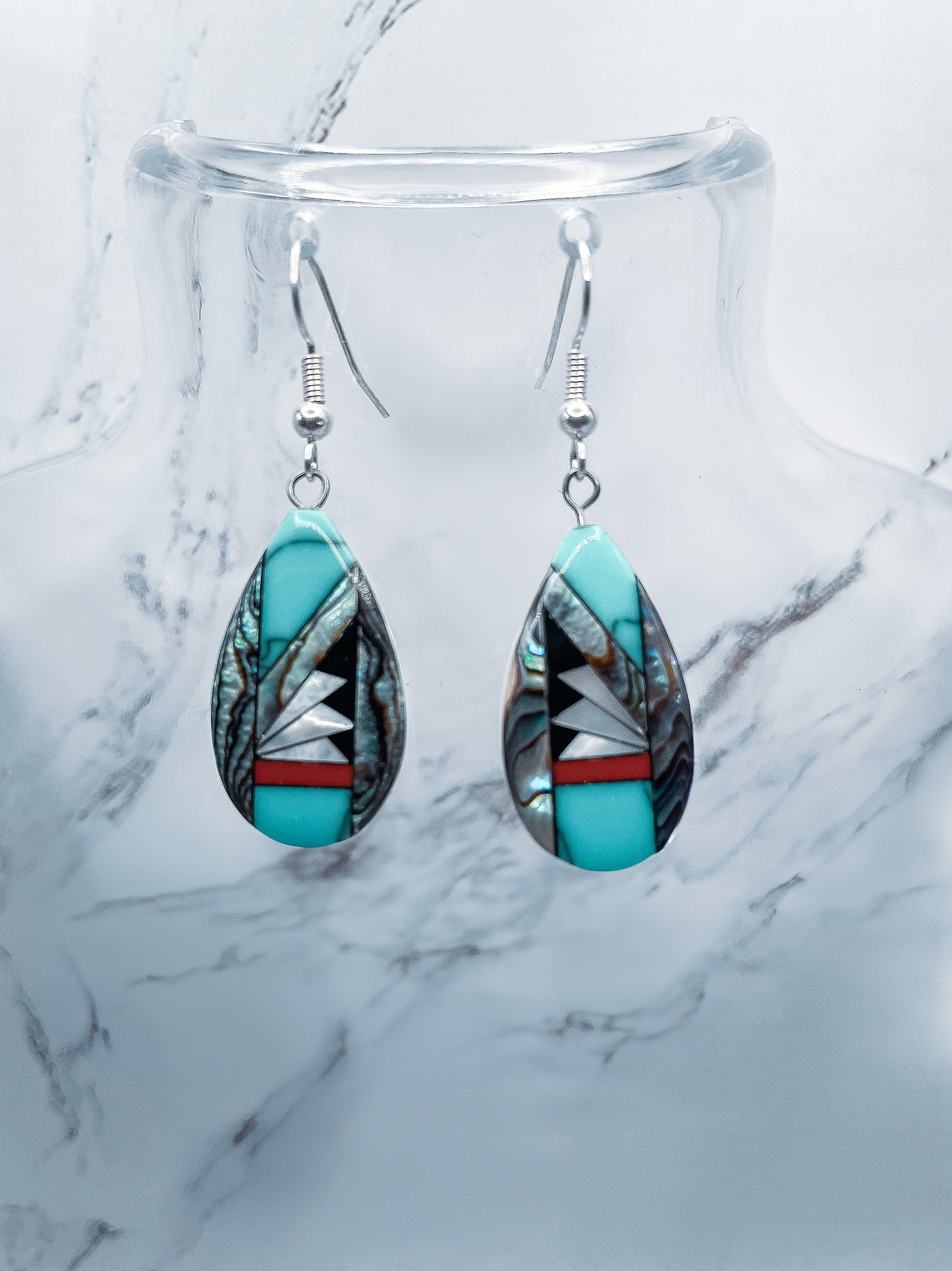 Native American Inspired Inlaid Earrings