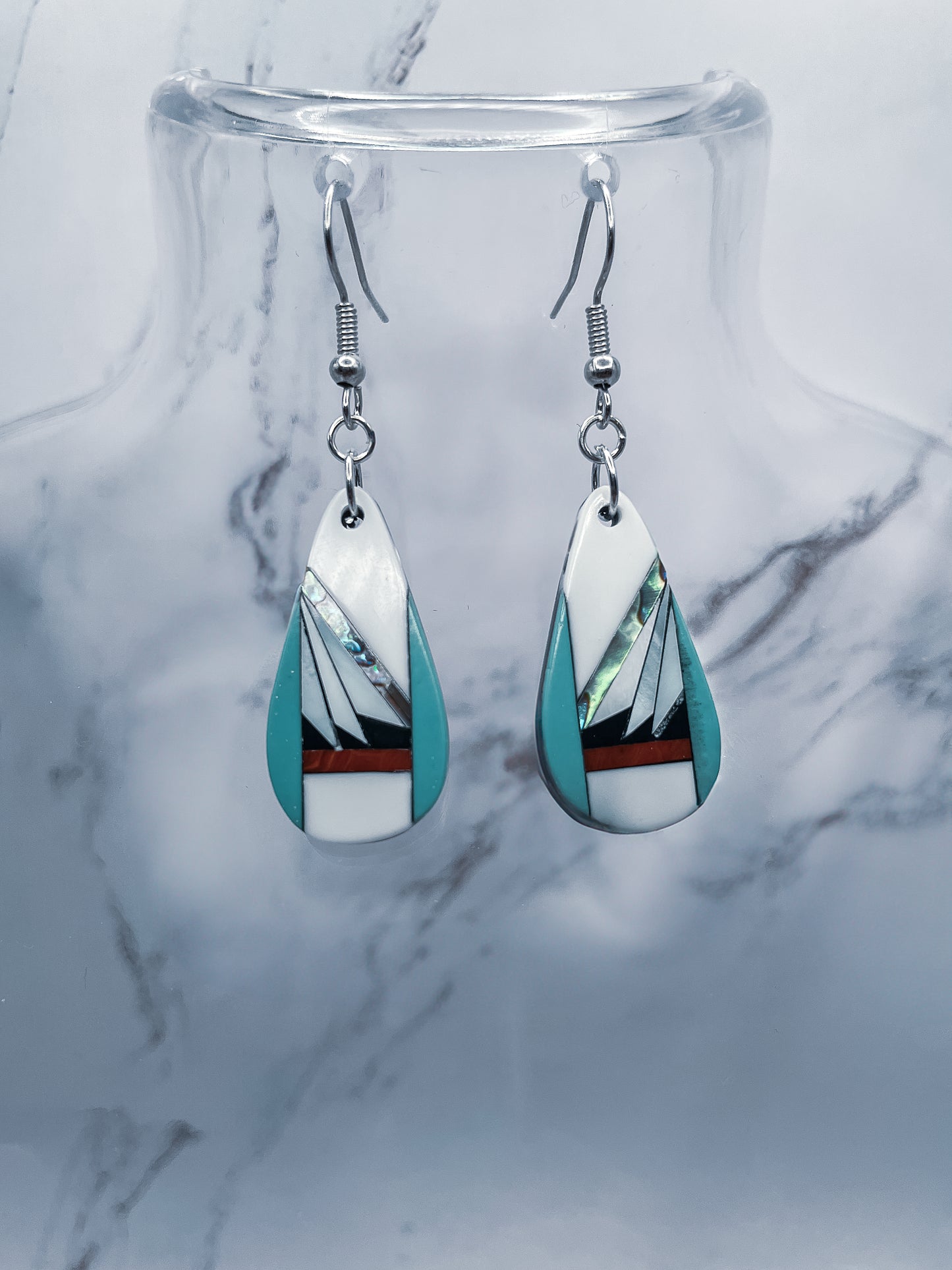 Native American Inspired Inlaid Earrings