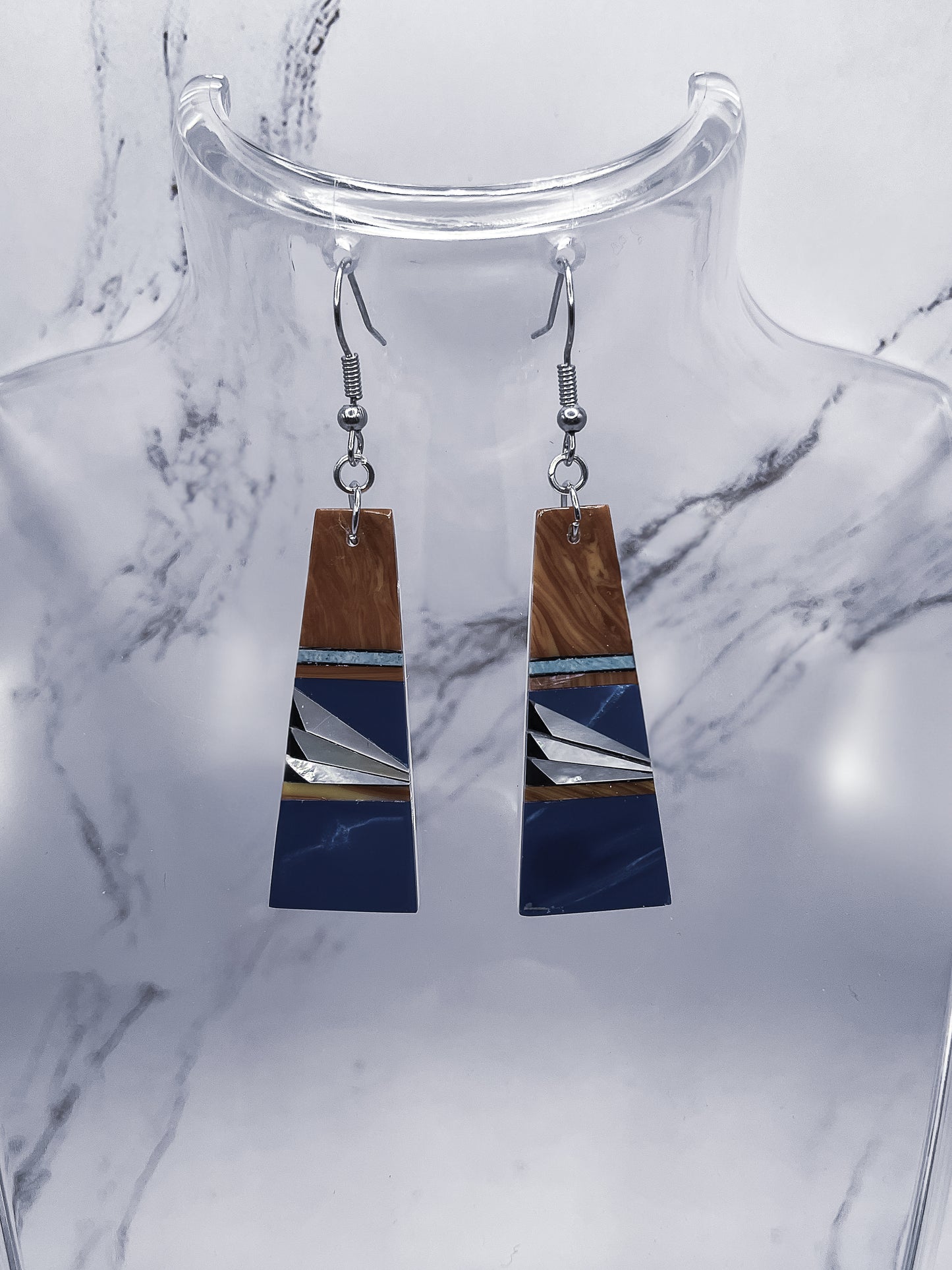 Native American Inspired Inlaid Earrings