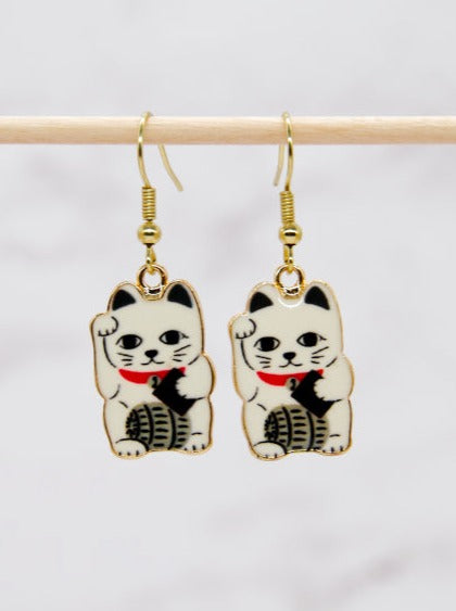 Snow Cat Earrings